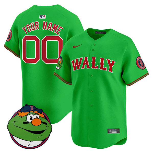 Men's Green Boston Red Sox ACTIVE PLAYER Custom Wally Vapor Premier Limited Stitched Baseball Jersey